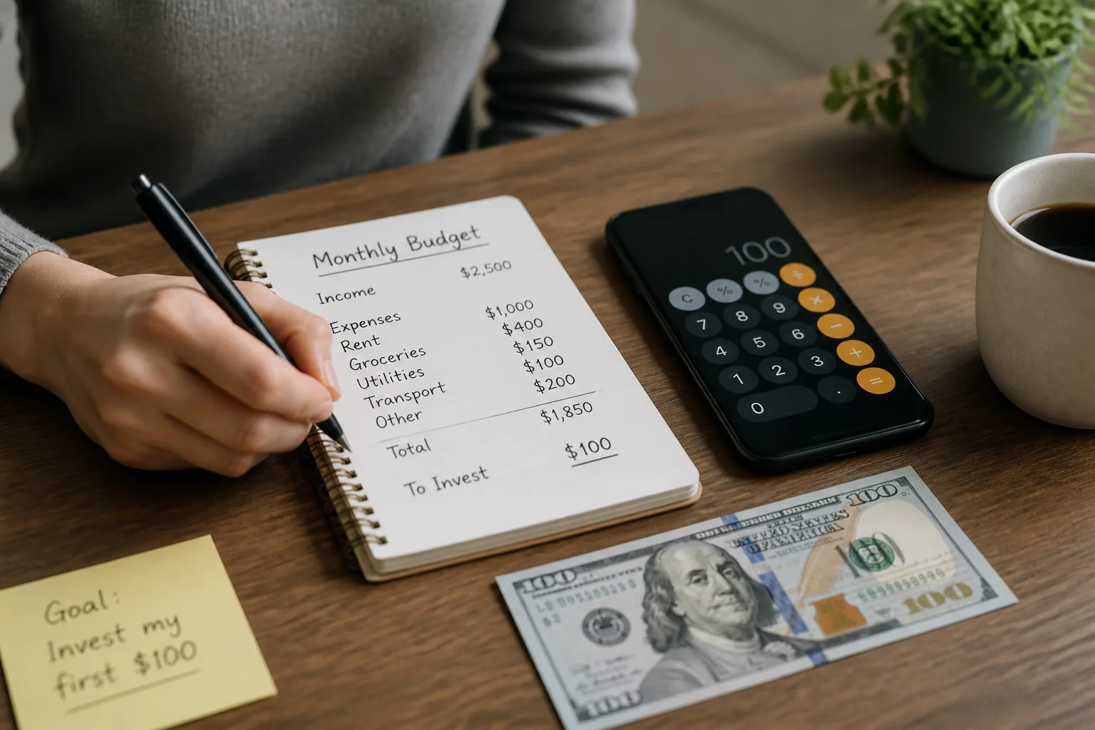 budgeting before investing with first $100