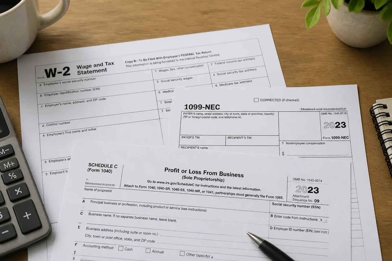 common tax documents for software comparison