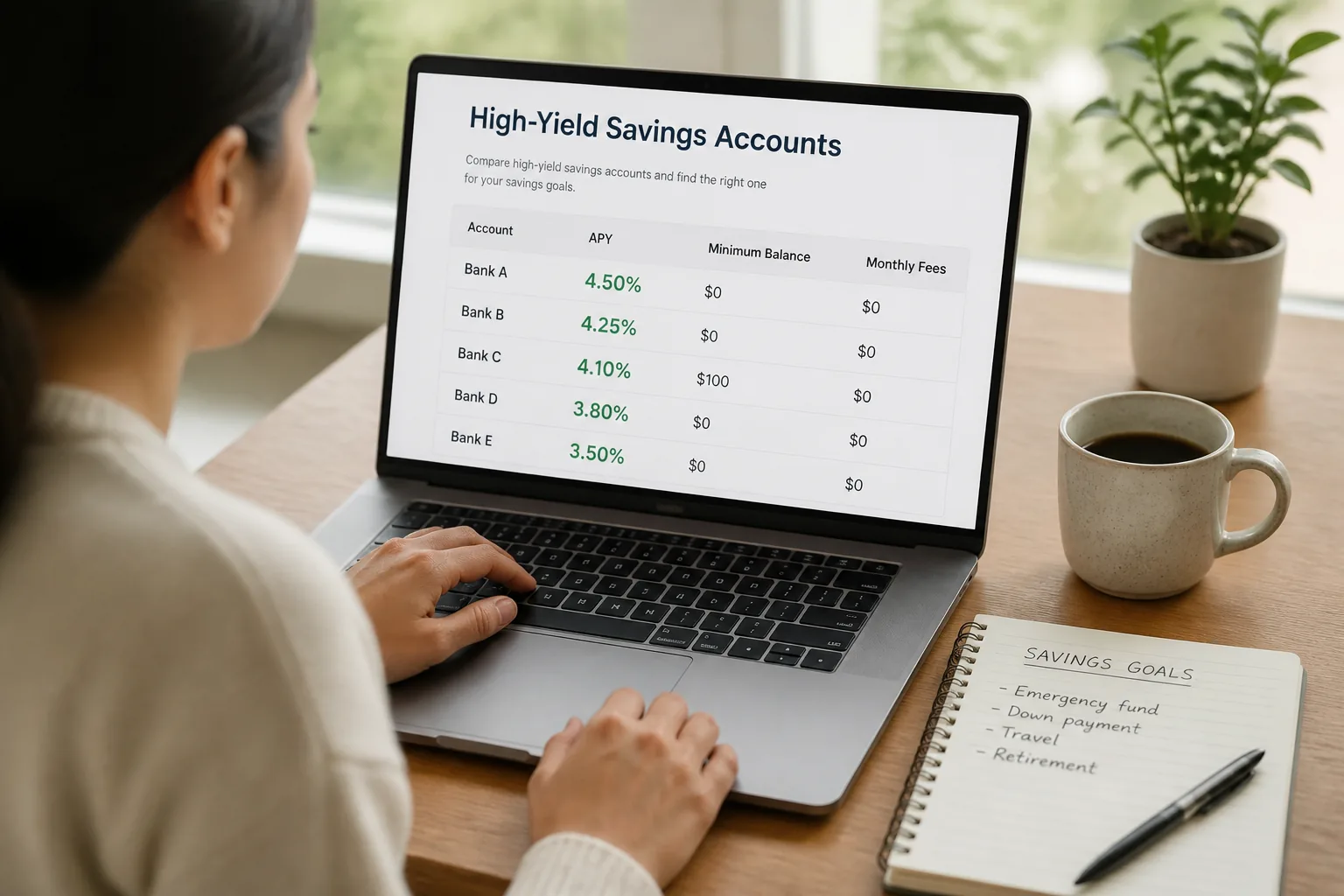 comparing high-yield savings accounts online