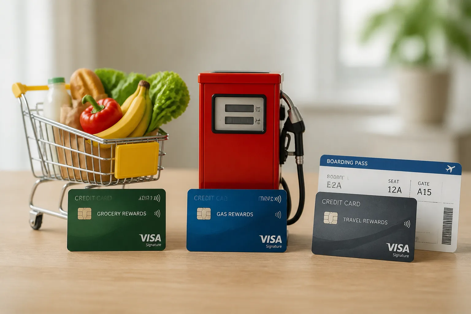 credit card rewards matched to spending categories