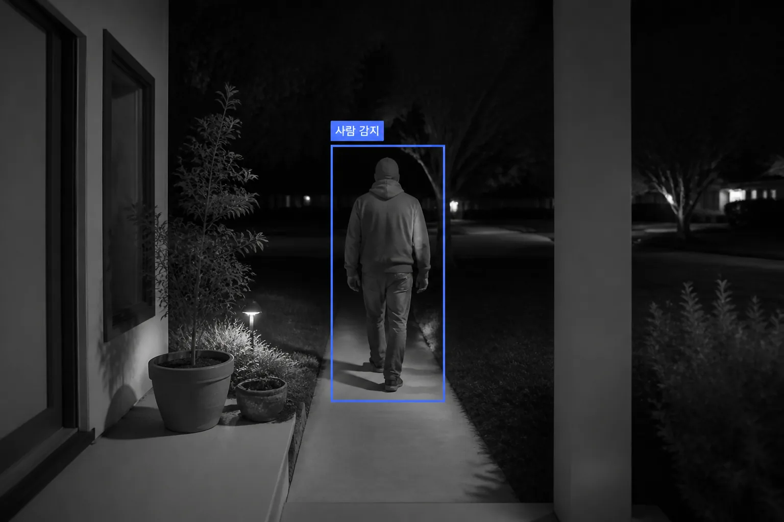 night vision and motion detection on a home camera