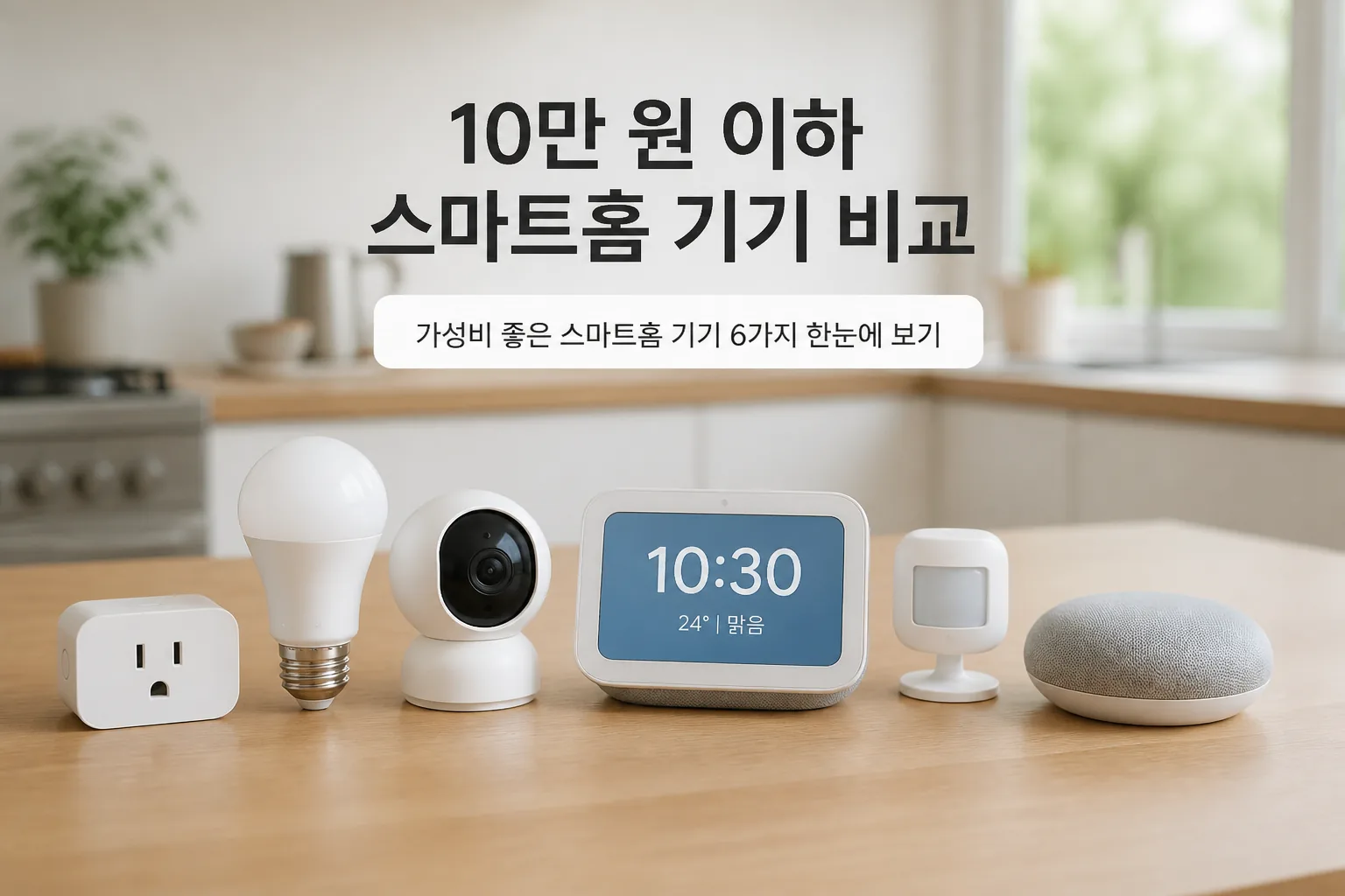 budget smart home devices under 100 lined up for comparison