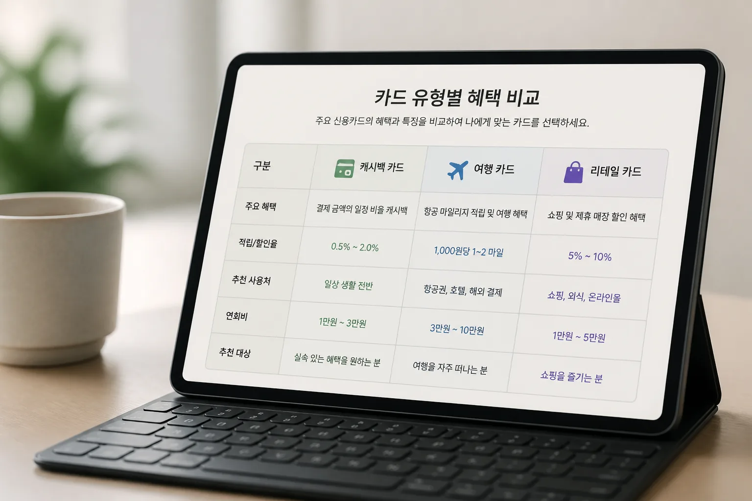 credit card rewards comparison table