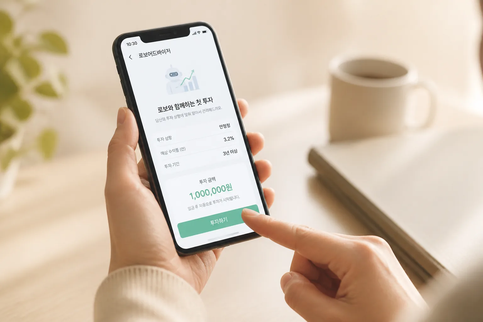 first investment deposit into robo advisor account