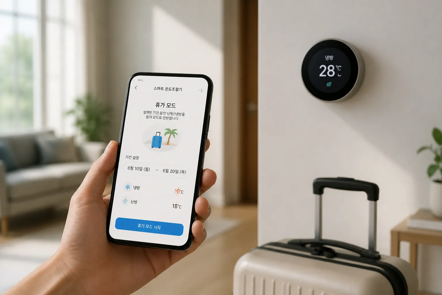 smart thermostat vacation mode setup