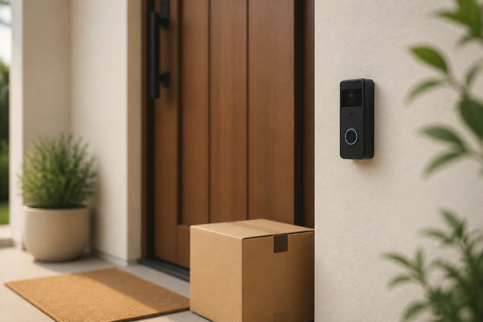 smart video doorbell for home security