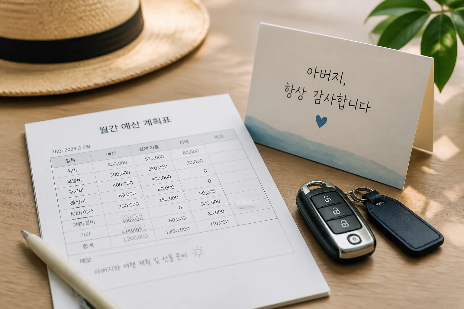 summer budget planning before Father’s Day and travel