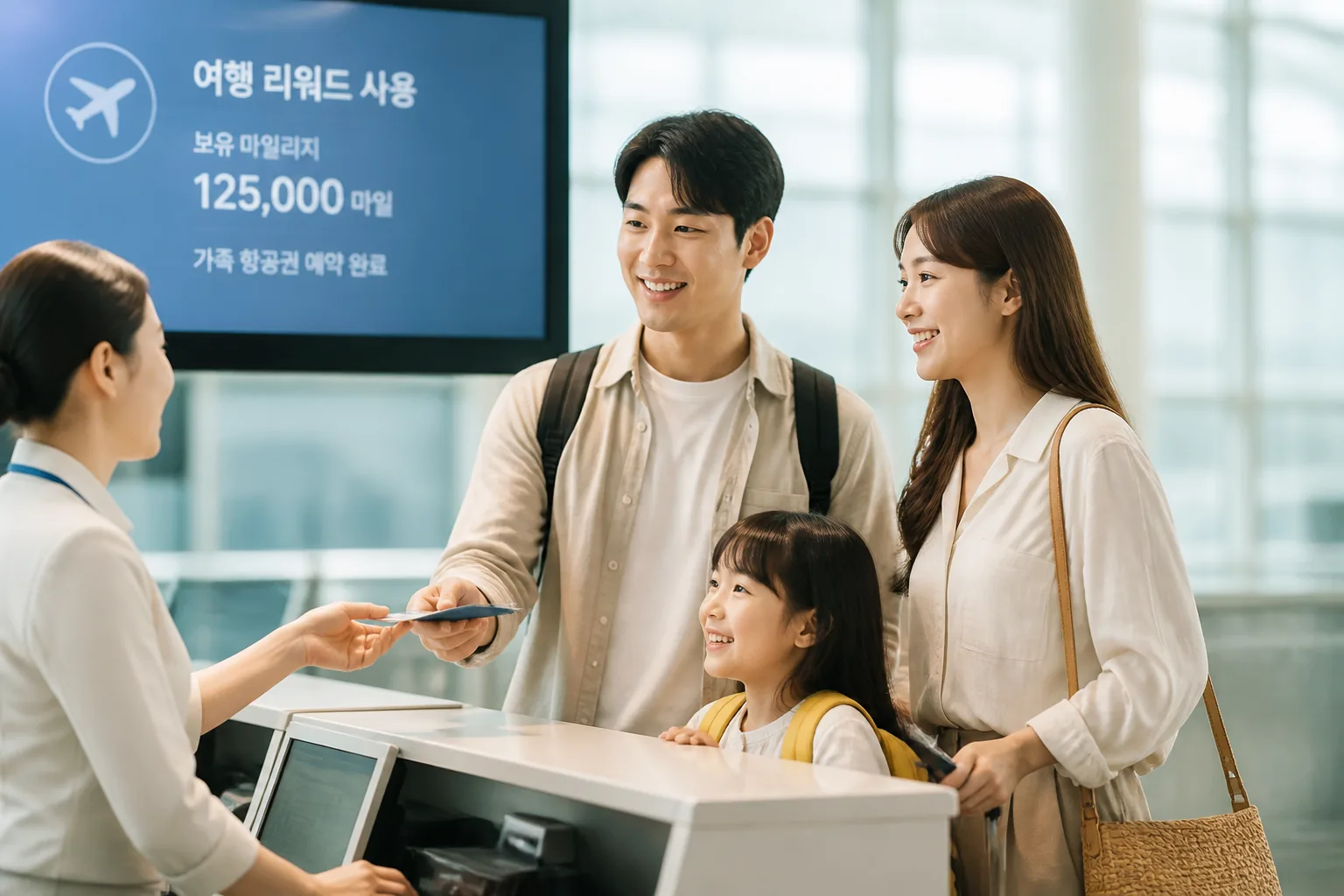 using travel rewards for family flights